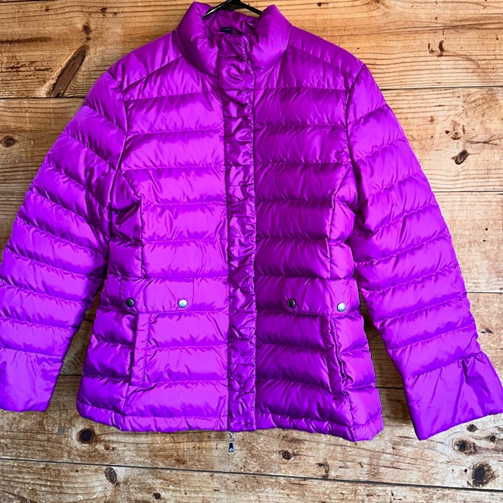 Brooks Brothers Bright Purple Quilted Puffer Jacket